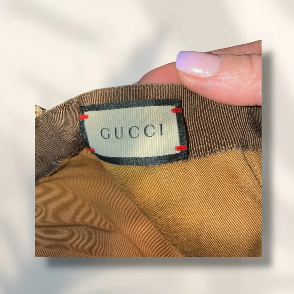 Gucci GG Monogram Canvas Baseball Cap w/ Leather Logo Patch - Picture 9 of 9